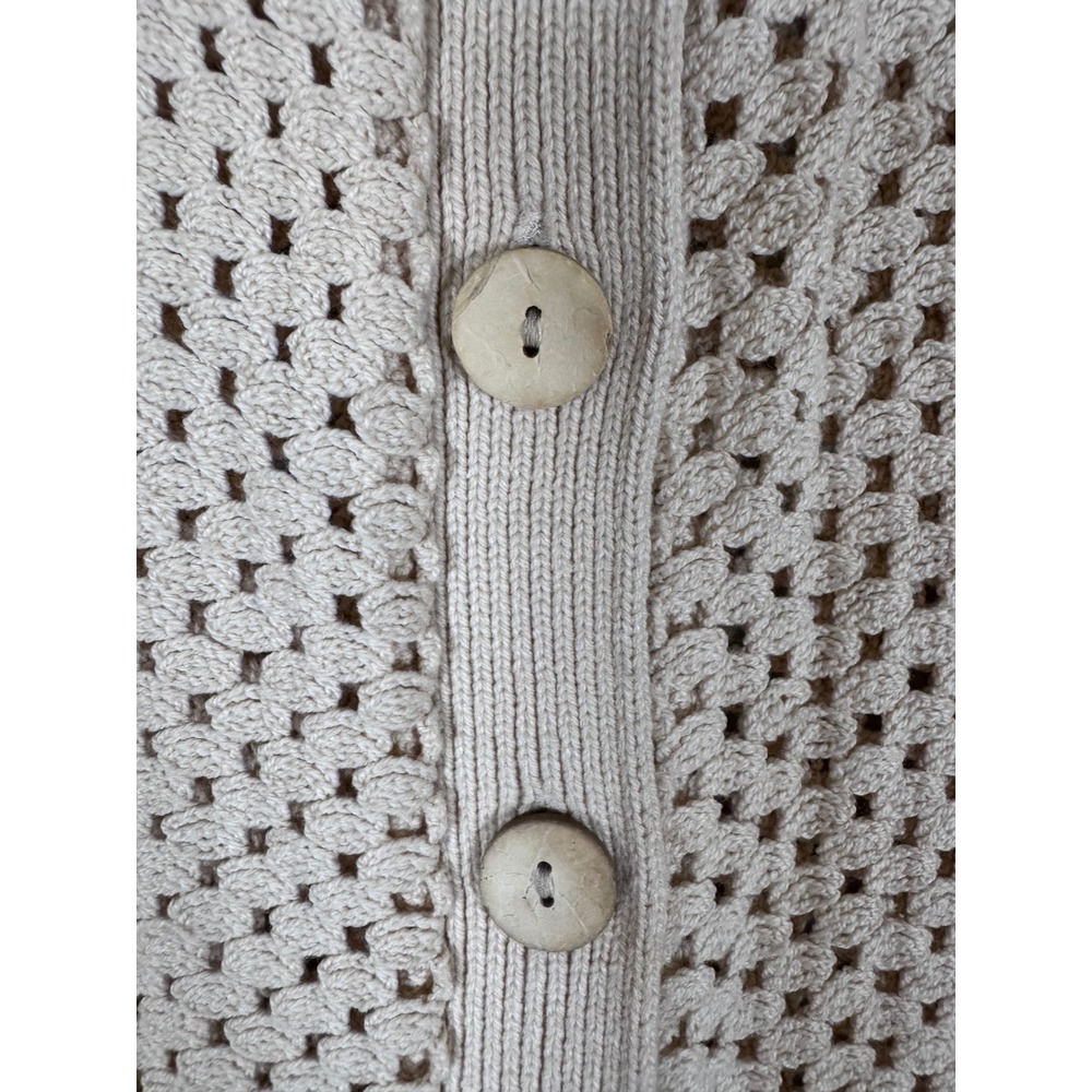 k56. House of Harlow 1960 Crochet Knit 2 Piece Set Polo Shirt and Shorts Small - Picture 4 of 8